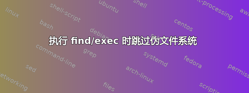 执行 find/exec 时跳过伪文件系统