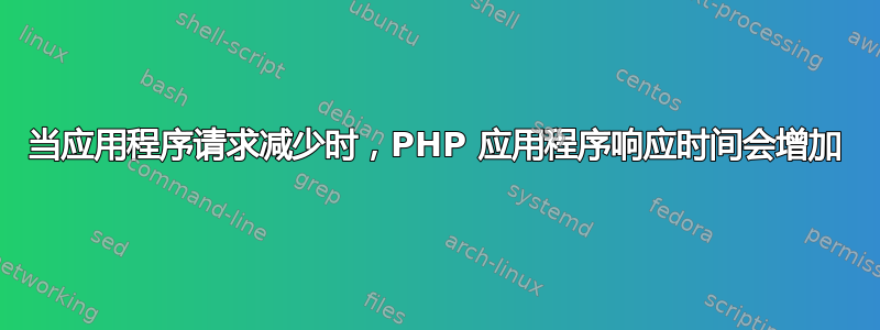 当应用程序请求减少时，PHP 应用程序响应时间会增加