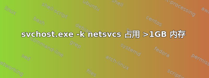 svchost.exe -k netsvcs 占用 >1GB 内存