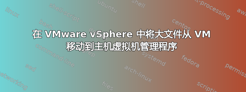 在 VMware vSphere 中将大文件从 VM 移动到主机虚拟机管理程序