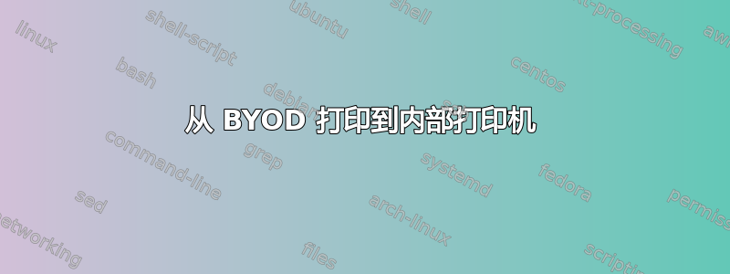 从 BYOD 打印到内部打印机