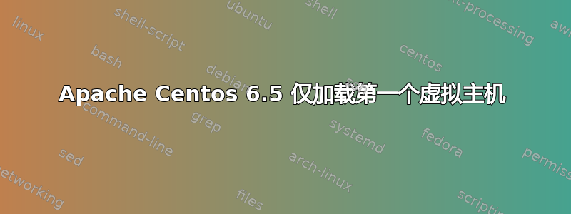 Apache Centos 6.5 仅加载第一个虚拟主机