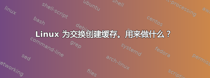 Linux 为交换创建缓存。用来做什么？