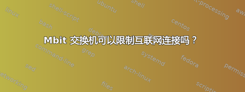 100Mbit 交换机可以限制互联网连接吗？