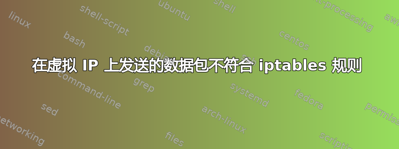 在虚拟 IP 上发送的数据包不符合 iptables 规则