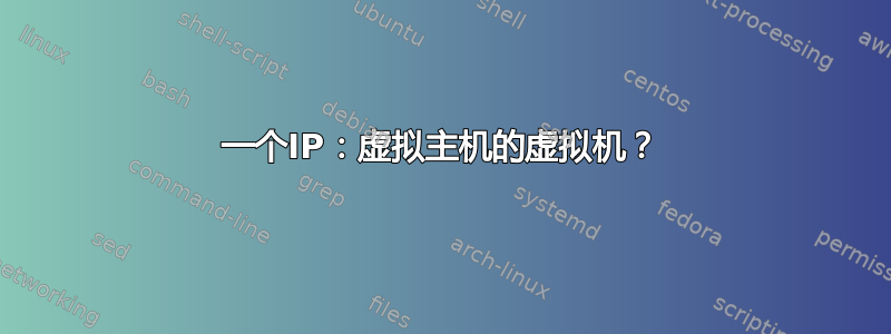 一个IP：虚拟主机的虚拟机？