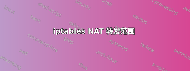 iptables NAT 转发范围