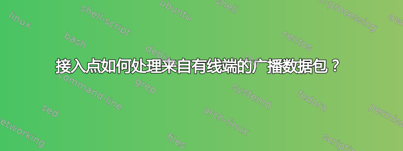 接入点如何处理来自有线端的广播数据包？