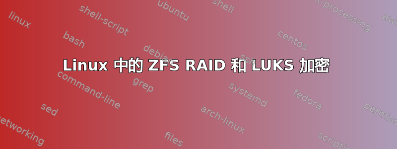 Linux 中的 ZFS RAID 和 LUKS 加密