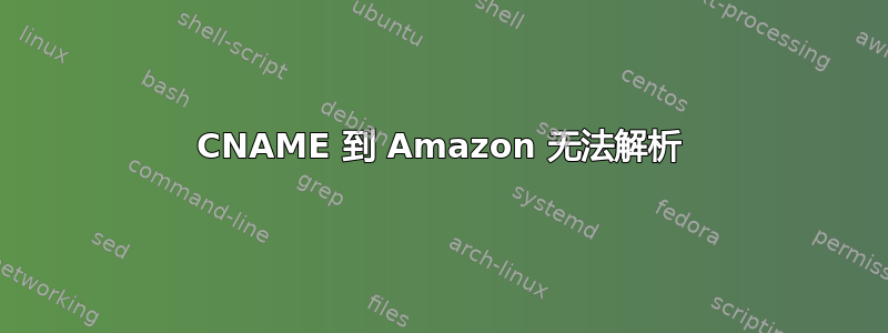 CNAME 到 Amazon 无法解析