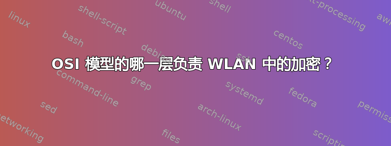 OSI 模型的哪一层负责 WLAN 中的加密？