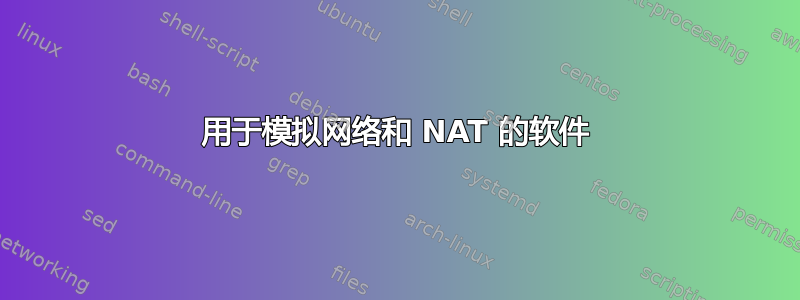 用于模拟网络和 NAT 的软件