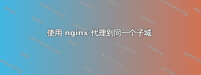 使用 nginx 代理到同一个子域