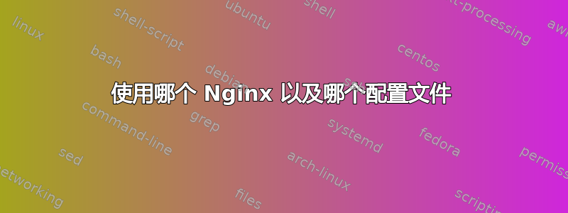 使用哪个 Nginx 以及哪个配置文件