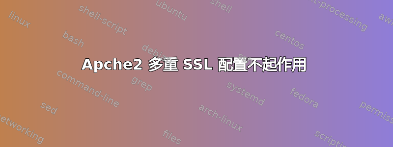 Apche2 多重 SSL 配置不起作用