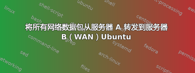 将所有网络数据包从服务器 A 转发到服务器 B（WAN）Ubuntu