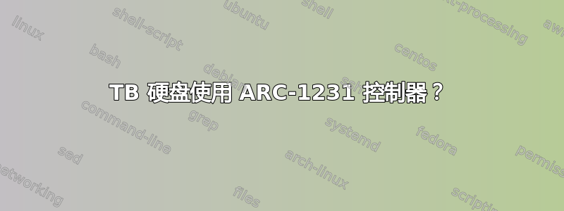 4TB 硬盘使用 ARC-1231 控制器？