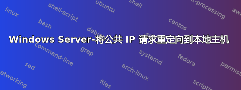 Windows Server-将公共 IP 请求重定向到本地主机