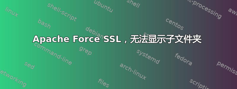 Apache Force SSL，无法显示子文件夹