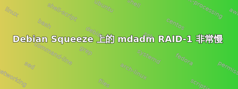 Debian Squeeze 上的 mdadm RAID-1 非常慢