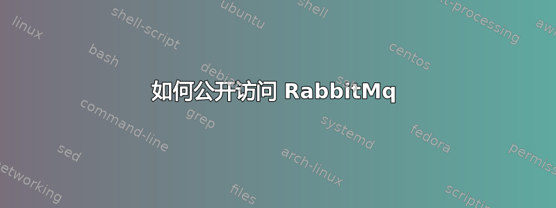 如何公开访问 RabbitMq