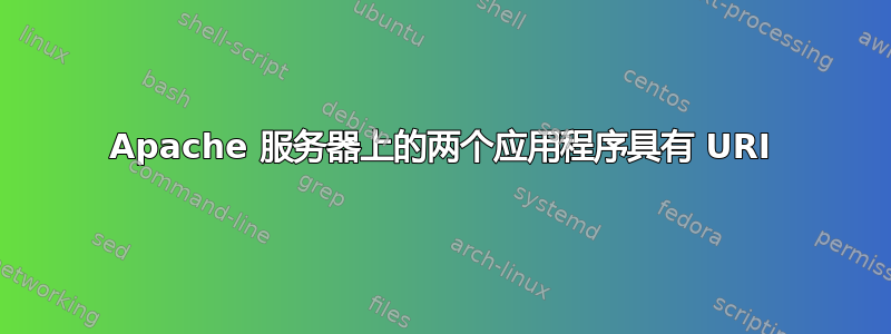 Apache 服务器上的两个应用程序具有 URI