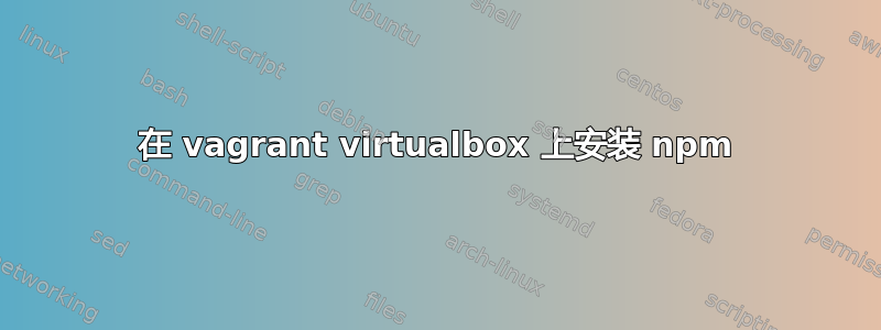 在 vagrant virtualbox 上安装 npm