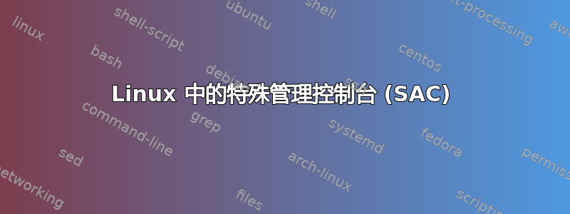 Linux 中的特殊管理控制台 (SAC)