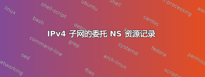 IPv4 子网的委托 NS 资源记录