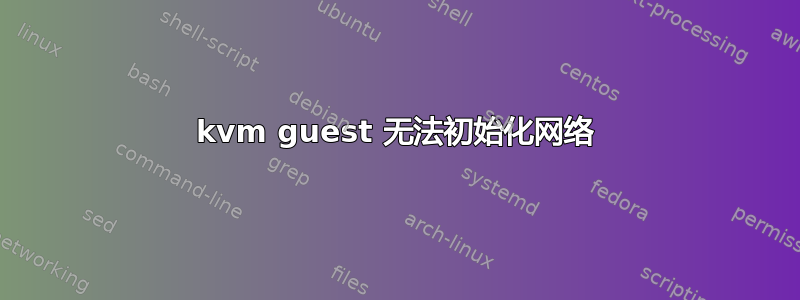 kvm guest 无法初始化网络