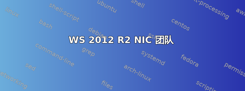 WS 2012 R2 NIC 团队