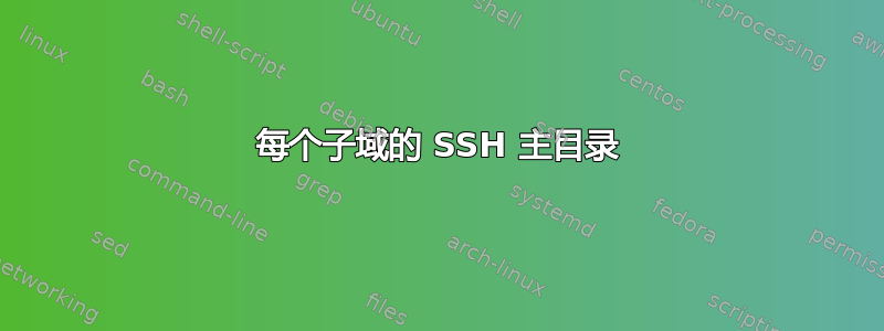 每个子域的 SSH 主目录