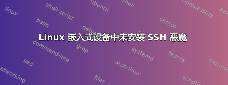 Linux 嵌入式设备中未安装 SSH 恶魔