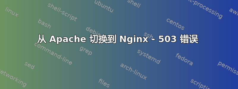 从 Apache 切换到 Nginx - 503 错误