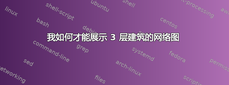 我如何才能展示 3 层建筑的网络图