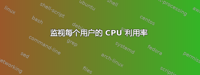 监视每个用户的 CPU 利用率