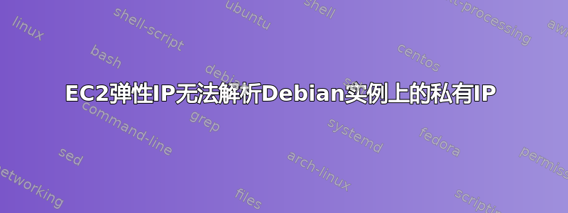 EC2弹性IP无法解析Debian实例上的私有IP