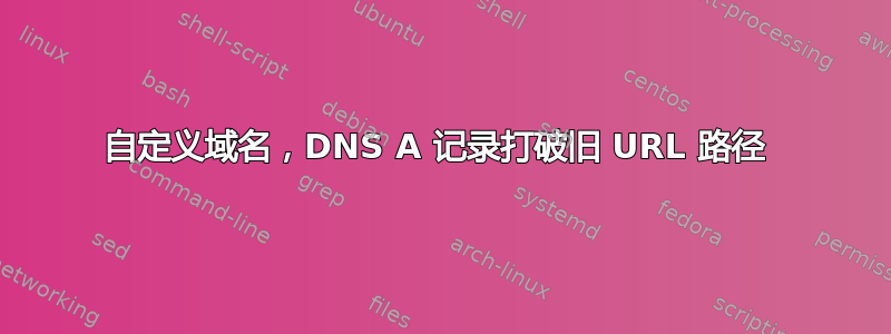 自定义域名，DNS A 记录打破旧 URL 路径 