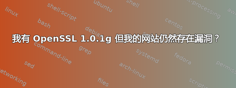 我有 OpenSSL 1.0.1g 但我的网站仍然存在漏洞？