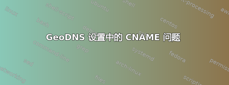 GeoDNS 设置中的 CNAME 问题