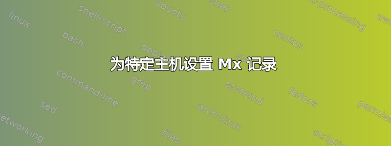 为特定主机设置 Mx 记录