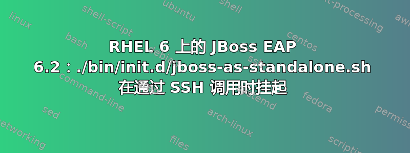 RHEL 6 上的 JBoss EAP 6.2：./bin/init.d/jboss-as-standalone.sh 在通过 SSH 调用时挂起