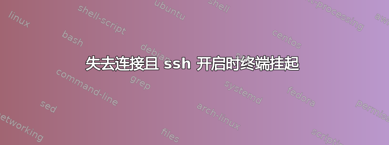 失去连接且 ssh 开启时终端挂起