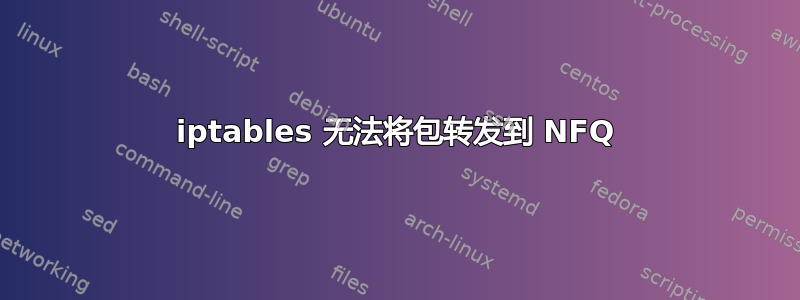 iptables 无法将包转发到 NFQ