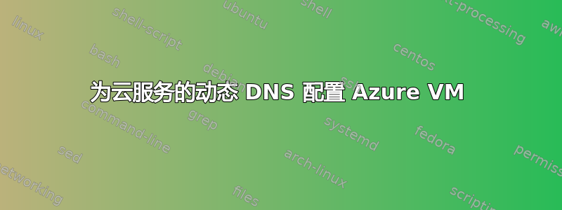 为云服务的动态 DNS 配置 Azure VM