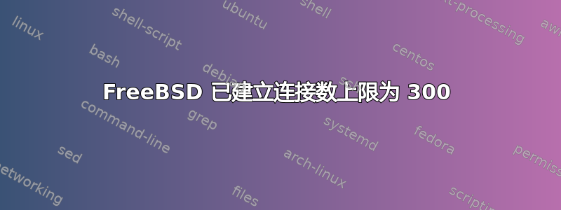 FreeBSD 已建立连接数上限为 300