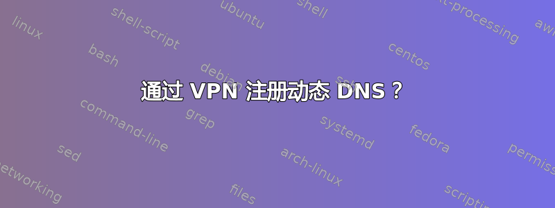 通过 VPN 注册动态 DNS？