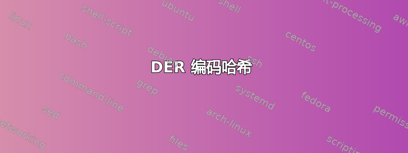 DER 编码哈希