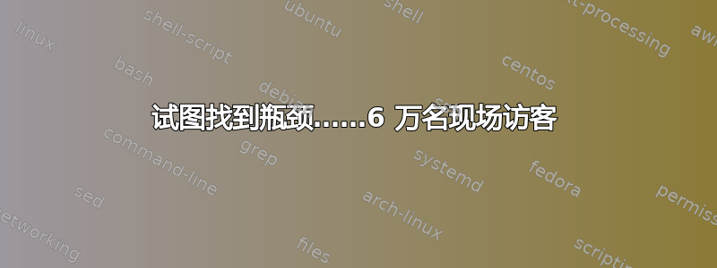 试图找到瓶颈……6 万名现场访客