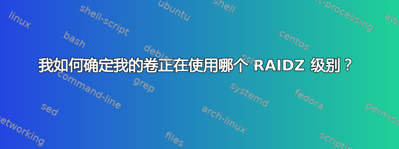 我如何确定我的卷正在使用哪个 RAIDZ 级别？